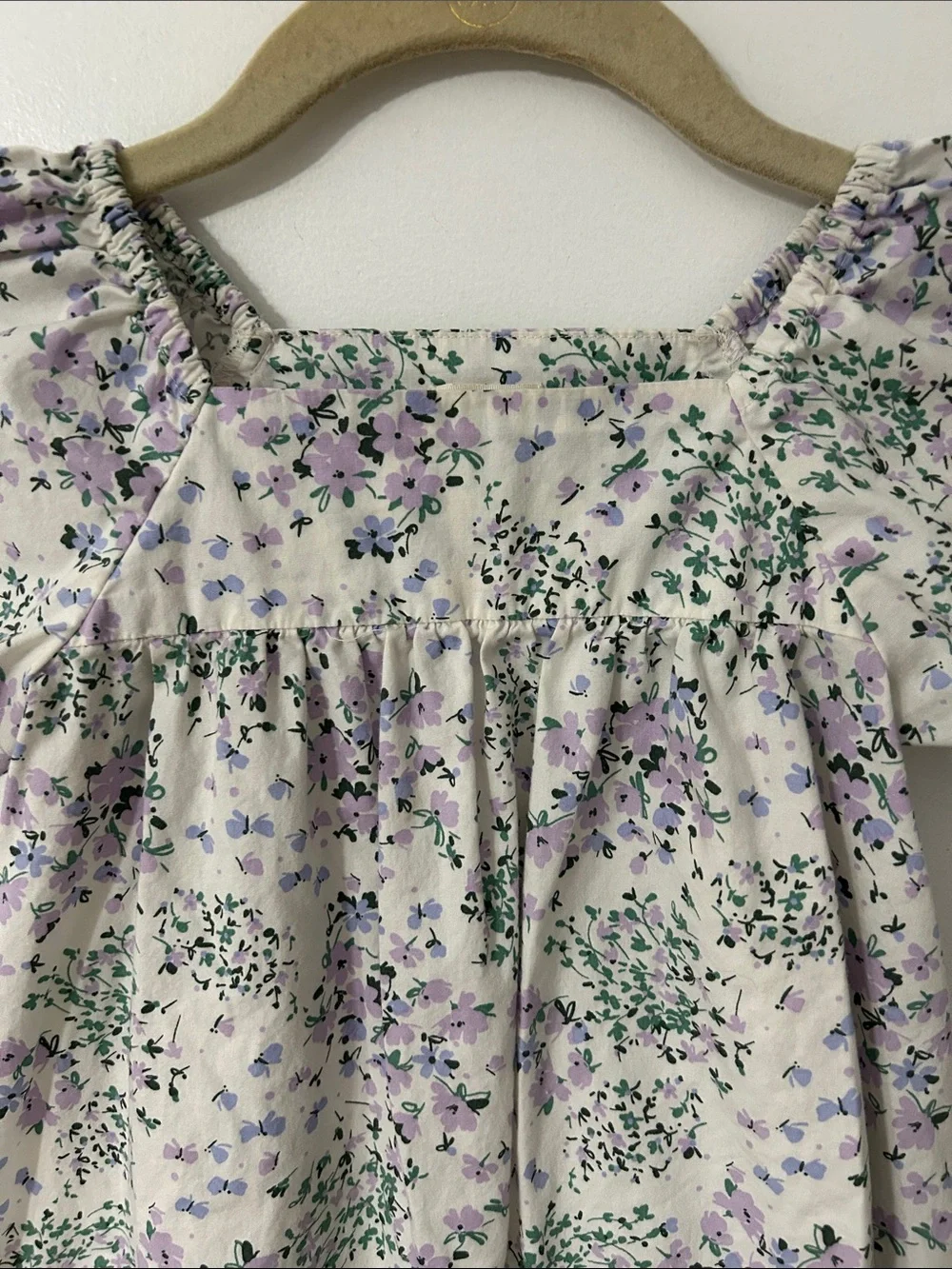 Crewcuts Girls Floral Puff-Sleeve Dress Size 3 Summer Playful Sweet Cottagecore
